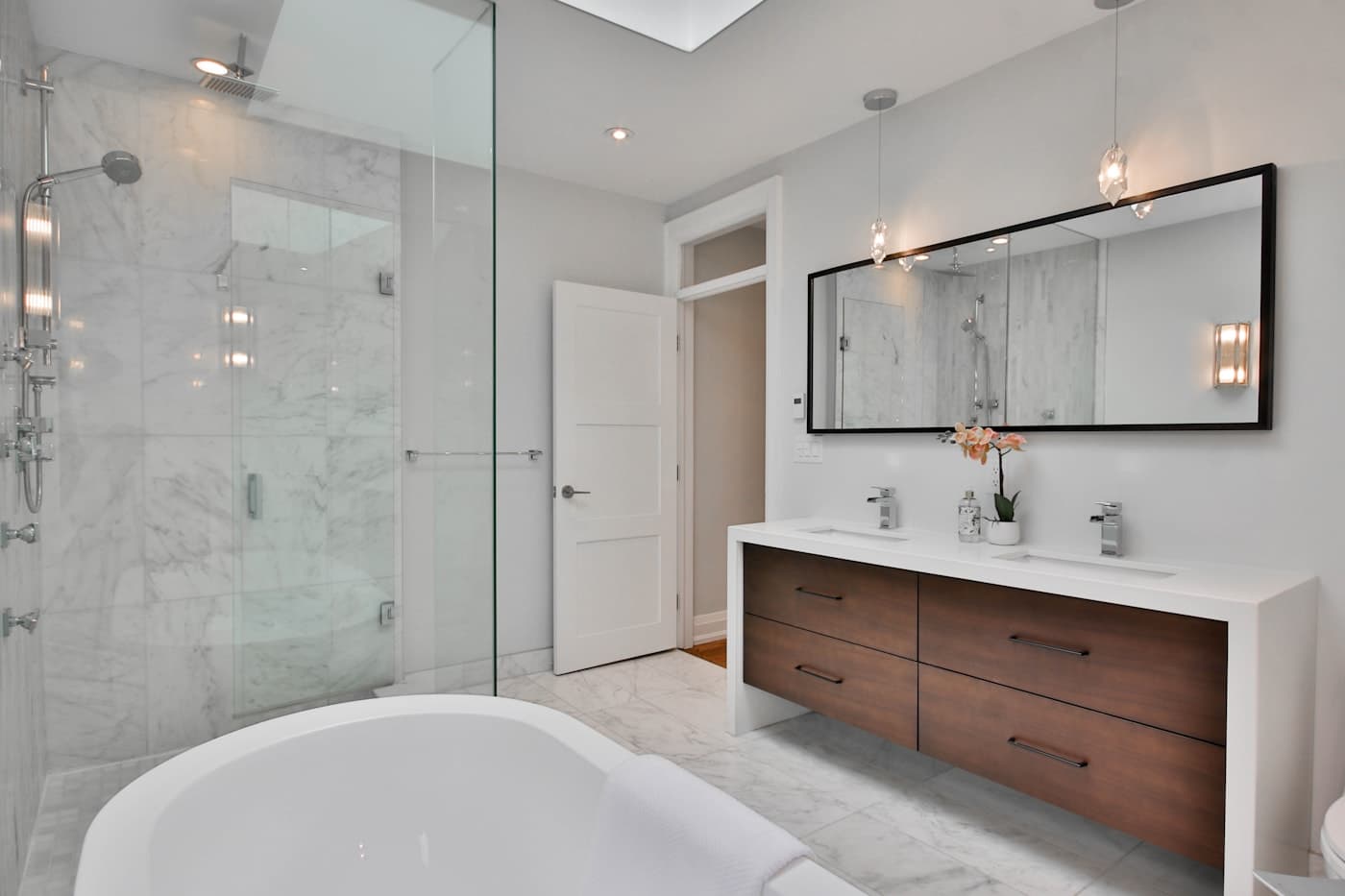 Marble & Glass Bathroom, Burnaby — Pro Touch Construction