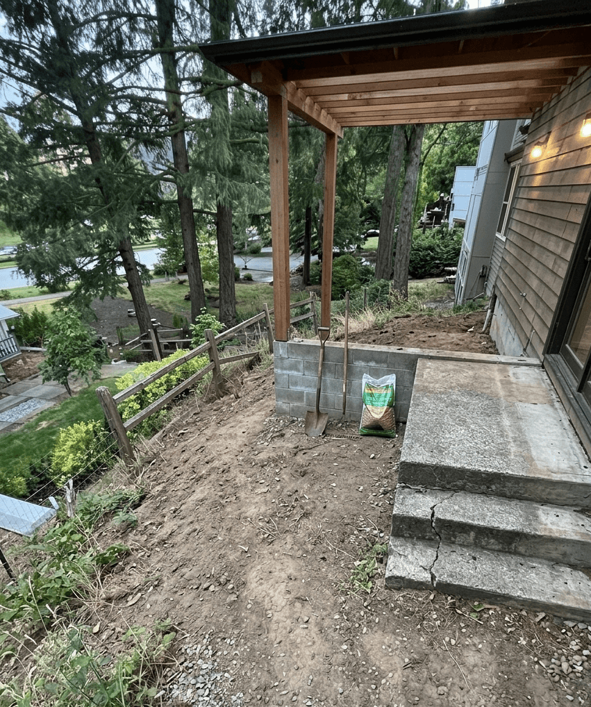 Multi-Level Deck Build - Before