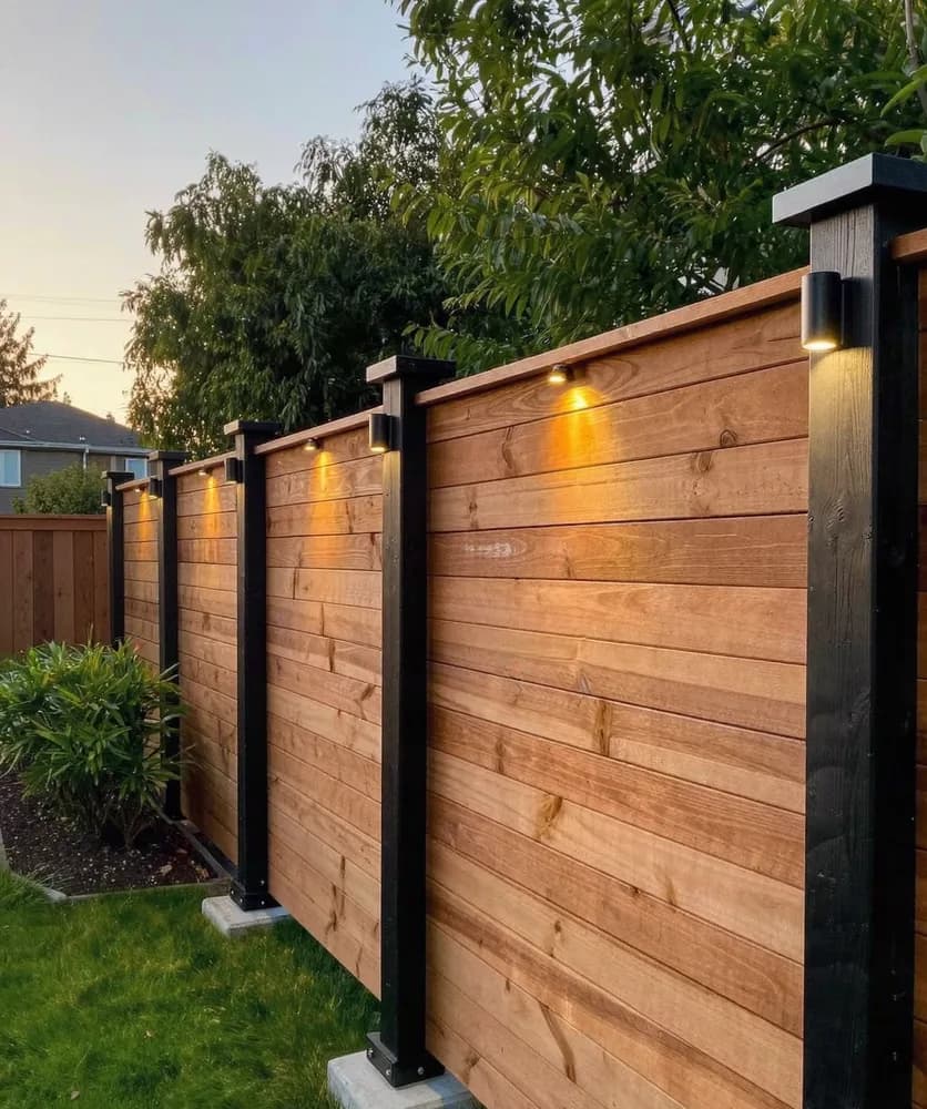 Custom Cedar Fence - After