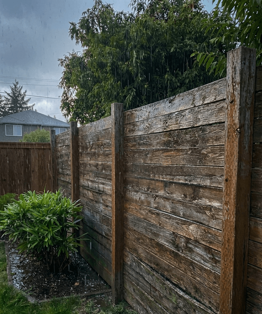 Custom Cedar Fence - Before