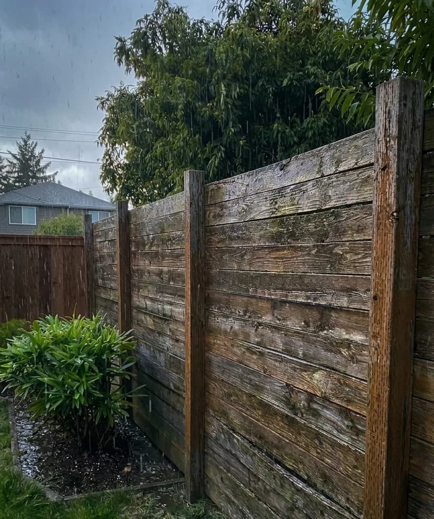 Custom Cedar Fence - Before